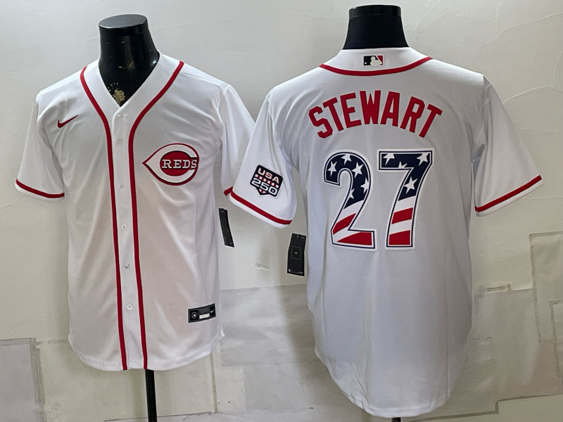 Men Cincinnati Reds #27 Stewart white Nike 2026 MLB Jersey 0815002